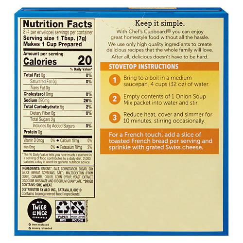 Chef's Cupboard Onion Recipe, Soup & Dip Mix, 2 oz